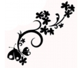  Bloemen tattoo voorbeeld Vlinder en bloemetjes